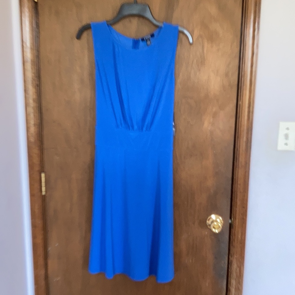 Chaps sleeveless fit and flare dress ties in back size L - Picture 6 of 16